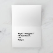 Carte 30e Birthday Personalized Retro Funny Cartoon (Intérieur)