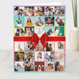 Carte 30e ou n'importe quel âge Photo Collage Big Birthd