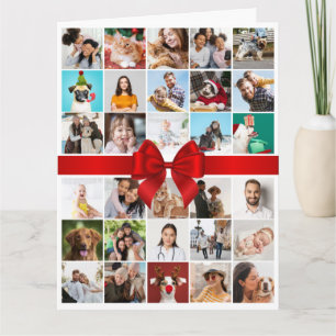 Carte 30e ou n'importe quel âge Photo Collage Big Birthd