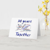 Carte 30ème. Anniversaire (Fleur jaune)