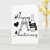 Carte 30ème. Anniversaire (Fleur jaune)