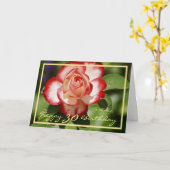 Carte 30ème Anniversaire Anna Rouge Rose blanche Elegant (Fleur jaune)