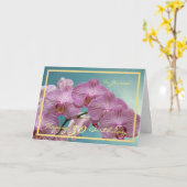 Carte 30ème Anniversaire Jessica Orchidées violettes mod (Fleur jaune)