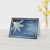 Carte 30ème Anniversaire Madonna Lily Flower Name Golden (Fleur jaune)