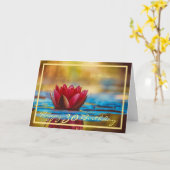 Carte 30ème Anniversaire Maria Red Water Lily Elegant Go (Fleur jaune)