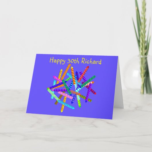 Carte 30ème Cadeaux d'anniversaire (Devant)