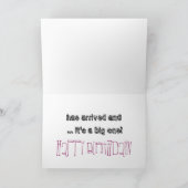 Carte 30ème Fille d'anniversaire, Bourgogne, blanc rose (Intérieur)