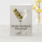 Carte 30th Birthday Custom Funny Greeting (Fleur jaune)