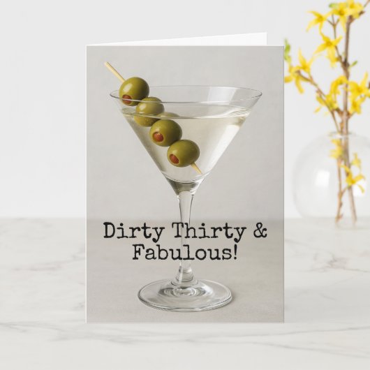 Carte 30th Birthday Custom Funny Greeting (Fleur jaune)