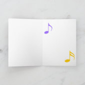 Carte 30th Birthday Music Notes Folded Greeting Card (Intérieur)