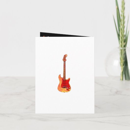 Carte 30th birthday Rock and Roll Guitar Personalized (Dos)