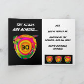 Carte 30th Funny Sci Fi Birthday Planet A02 (Intérieur)