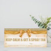 Carte 311 Certificat-cadeau de tan Spray (Debout devant)