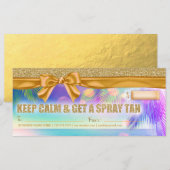 Carte 311 Certificat-cadeau Radiant Palm Spray Tan (Devant / Derrière)