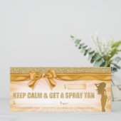 Carte 311 Certificat cadeau Sunburst Spraytan (Debout devant)