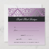 Carte 311 Dazzling Damask Purple Plush Certificat cadeau (Dos)