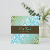 Carte 311 Dazzling Damask Turquoise & Lime (Debout devant)