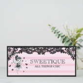 Carte 311 Fairy Sweetique Pink Stripes Certificat cadeau (Debout devant)