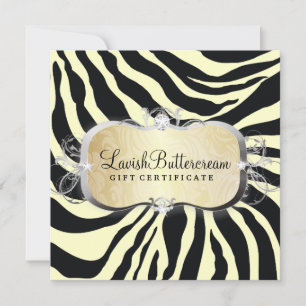 Carte 311 Lavish Buttercream Zebra Certificat cadeau