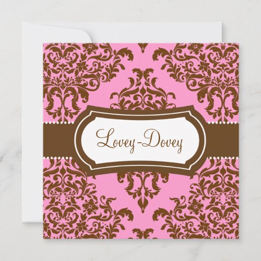 Carte 311 Lovey Dovey Damask Certificat cadeau Choco ros (Devant)