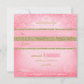 Carte 311 Pink Faux Parties scintillant certificat cadea (Dos)