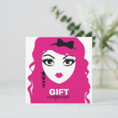 Carte 311 Star Face Deux Pink Certificat cadeau (Debout devant)