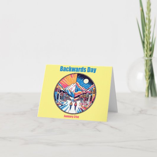 Carte 31 janvier - Jour de marche arrière (Devant)