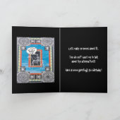 Carte 31e anniversaire avec Squelette chevauchant un che (Intérieur)