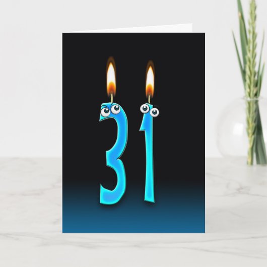 Carte 31e anniversaire bougies (Devant)