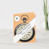 Carte 31e anniversaire du Mariage modifiable (Devant)