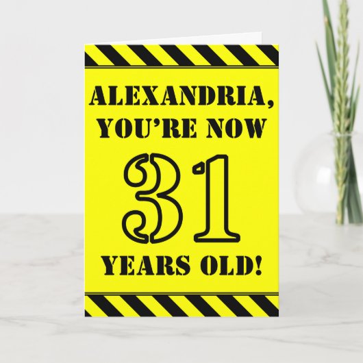 Carte 31e anniversaire : Jeu de style de crayon amusant  (Devant)