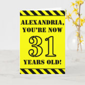 Carte 31e anniversaire : Jeu de style de crayon amusant  (Fleur jaune)