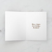 Carte 31e anniversaire : Rustic Faux Wood Look, Arc-en-c (Intérieur)