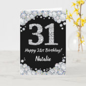 Carte 31st Birthday (Fleur jaune)