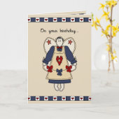 Carte 3274 Angel Dancing Birthday (Fleur jaune)