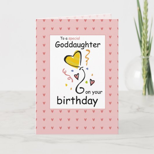 Carte 3289 Anniversaire Godgirl, Rose (Devant)