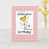 Carte 3289 Anniversaire Godgirl, Rose (Fleur jaune)