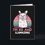 Carte 32 ans Anniversaire lamazing 32e anniversaire Llam<br><div class="desc">Style Vintage Rétro Design Cadeau Anniversaire Parfait Pour Paire Avec Des Shorts,  Leggings Ou Jeans Pour Un Look Décontracté Et Branché. Un Humour Amusant Et Humoristique,  Un Cadeau D'Anniversaire Pour Un Membre De La Famille,  Aimé Un Ou Vous-Même. Correspond À Des Charges De Vêtements. PRENEZ LA VÔTRE AUJOURD'HUI !</div>