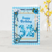 Carte 32e anniversaire avec un effet de scrapbook (Fleur jaune)