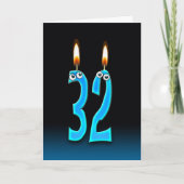 Carte 32e anniversaire bougies (Devant)