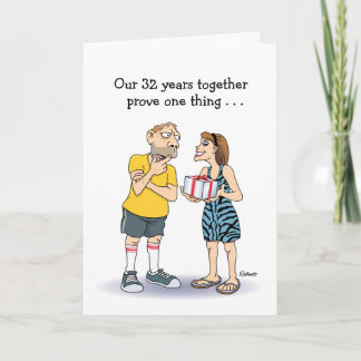 Carte 32e anniversaire de mariage pour mari
