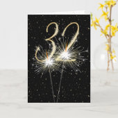 Carte 32e anniversaire du mariage (Fleur jaune)