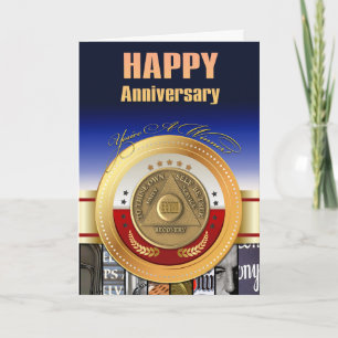 Carte 33 Année AA Anniversaire Coin Vous êtes un gagnant