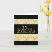 Carte 33e anniversaire  (Fleur jaune)