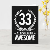 Carte 33e anniversaire (33 ans d'être génial) (Fleur jaune)
