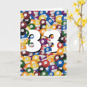 Carte 33e anniversaire Billiard Balls (Fleur jaune)