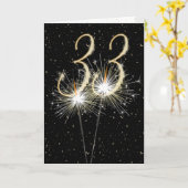 Carte 33e anniversaire du mariage (Fleur jaune)