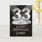 Carte 33e anniversaire Points saillants Ajouter une cart (Fleur jaune)