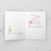 Carte 3414 Fleurs d'anniversaire de la nièce, religieuse (Intérieur)