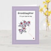 Carte 3423 Anniversaire de la petite-fille, Religieux (Fleur jaune)